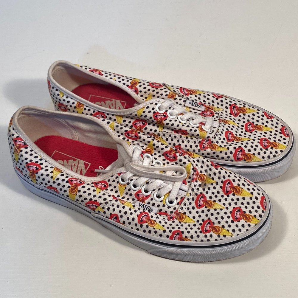 Vans Kendra Dandy "I Scream" Ice Cream Print Sneakers Women Size 8